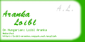 aranka loibl business card